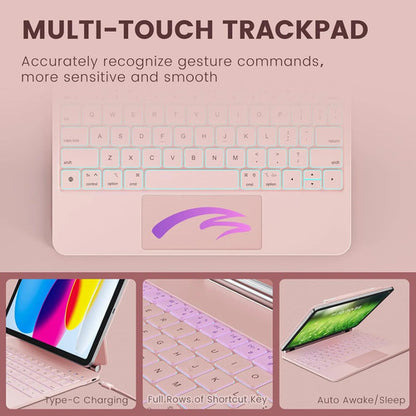 Funda Con Teclado Para iPad Gen, Raymcraft Rosa