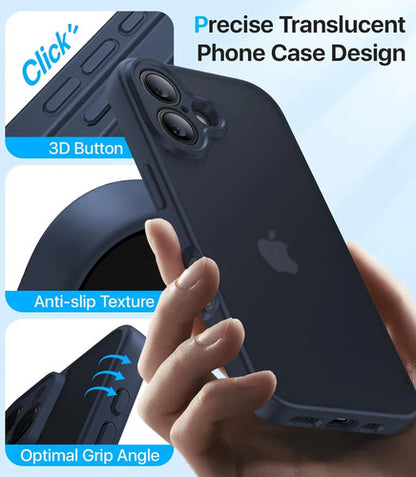 Funda Protectora Para iPhone 16, Antigolpes Azul Marino