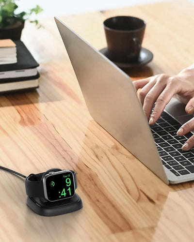 Cargador Newdery Para Apple Watch, Carga Rápida, Inalámbr... Negro