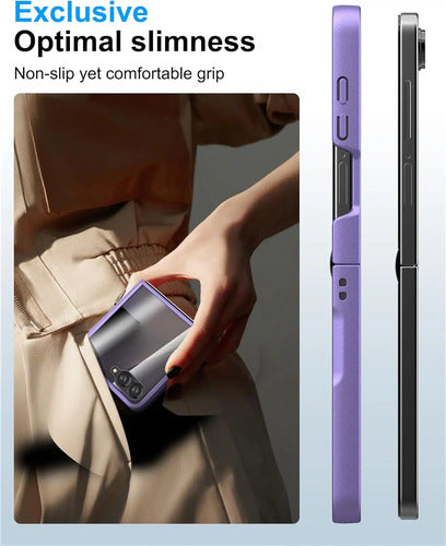 Funda Samsung Galaxy Z Flip 7, Protect De Pantalla Integrado Violeta
