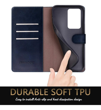 Funda Cartera De Cuero Para Samsung Galaxy S20 Ultra Azul