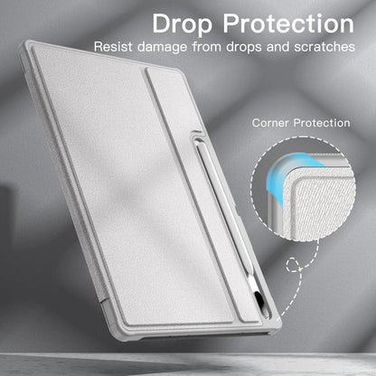 Funda Jetech Para Samsung Galaxy Tab S8/s7 Con Soporte S Pen Plateado Lisa