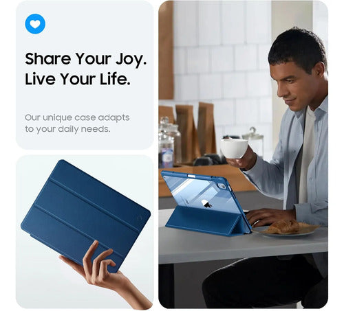 Funda Híbrida Delgada Para iPad Azul Marino