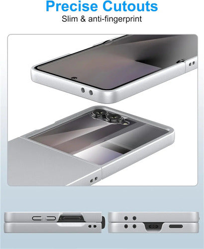 Funda Samsung Galaxy Z Flip 7, Protect De Pantalla Integrado Gris