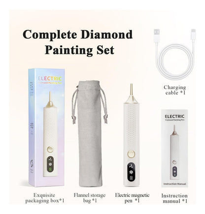 Haroopet Lápiz De Pintura De Diamantes Eléctrico, Sin Cer...