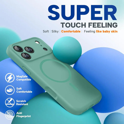 Funda Magnética Miracase Para iPhone 17 Pro Max Verde Claro
