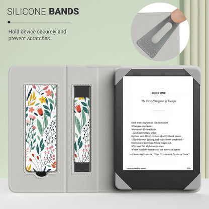 Funda Para Kindle De 6 Pulgadas Con Soporte Floreado