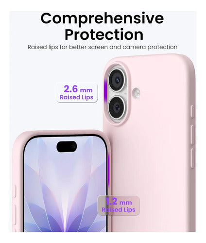 Funda Para iPhone 17, Silicona Líquida, Rosa Tiza Rosa Chicle