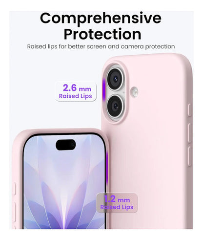 Funda Para iPhone 17, Silicona Líquida, Rosa Tiza Rosa Chicle
