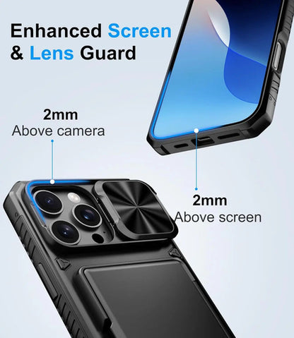 Funda Para iPhone 16 Pro Max Con Porta Tarjetas Negro