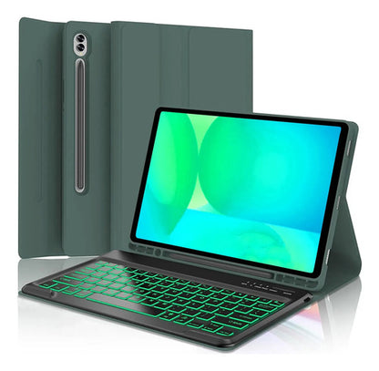 Funda Con Teclado Para Samsung Galaxy Tab S10 Fe (10,9 PuLG) Verde