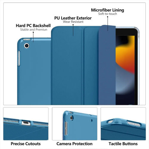 Funda Moko Para iPad 10.2 Gen Azul Oscuro