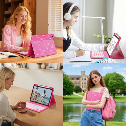Funda Con Teclado Para iPad A16 11th 10th Gen Rosa