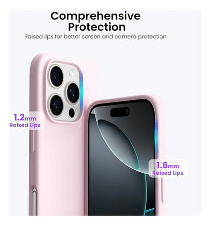 Funda Ornarto Compatible Con iPhone 16 Pro 6.3 , Silicona... Rosa Claro