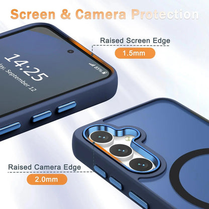 Funda Magnética Mate Para Samsung Galaxy S25+ Plus Azul Marino