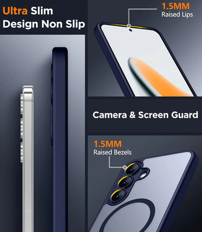 Funda Magnética Para Samsung Galaxy S25 Fe Azul Marino