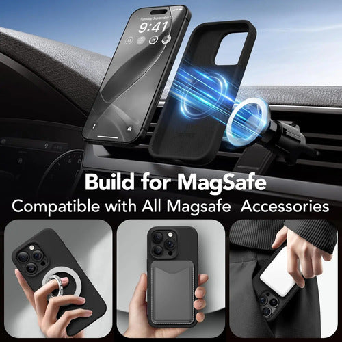 Funda Magnética Para iPhone 16 Pro Max Negro