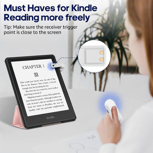 E-reader Control Remoto Girador De Paginas Blanco