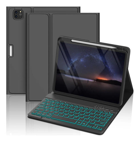Funda Con Teclado Para iPad Air 11  Y Pro 11 M4 Negro