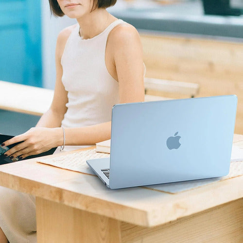 Carcasa Funda Transparente Para Macbook Air 13.6' Azul Claro
