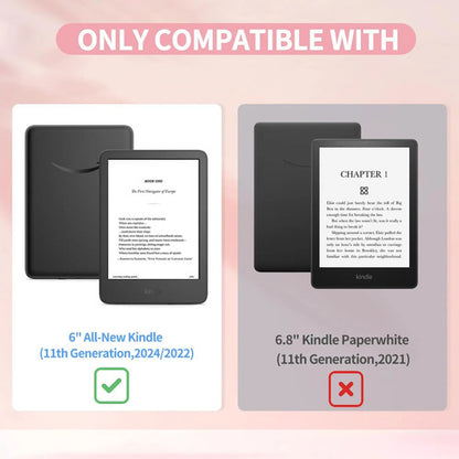 Funda Para Kindle 6 Pulgadas 2024 Y 2022 (11 Gen) Rosa Claro