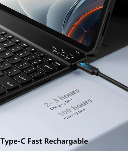 Funda Con Teclado Para iPad Air 11'' M3/m2, 2025 Negro