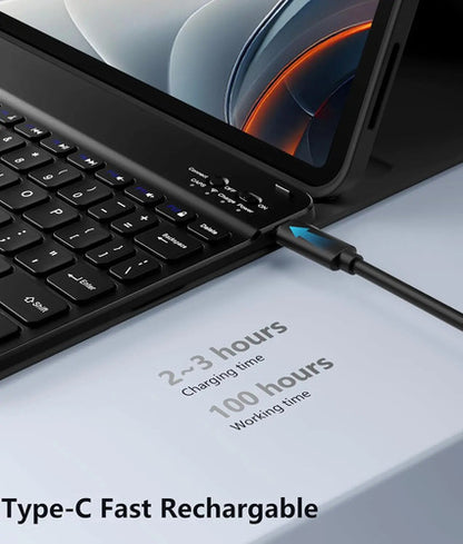 Funda Con Teclado Para iPad Air 11'' M3/m2, 2025 Negro