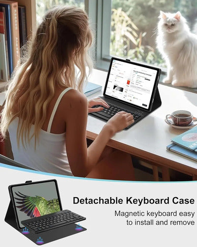 Funda Con Teclado Para Lenovo Tab K10/m10 Fhd Plus Violeta