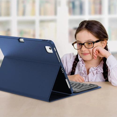 Funda Teclado Sengbirch iPad Air 13 M3/m2, Inalámbrico, R... Azul Marino