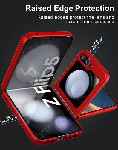 Funda Para Samsung Galaxy Z Flip 5 (2023) Rojo Lisa