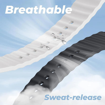 Correas Deportivas Compatibles Con Galaxy Watch 7 6 5 4 Fe Negro 4.4 Cm