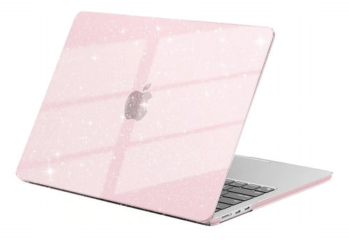 Carcasa Funda Transparente Para Macbook Air 13.6' Rosa