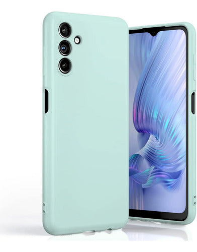 Funda Para Galaxy A13 5g, Silicona Líquida, Delgada, Suave Verde Claro