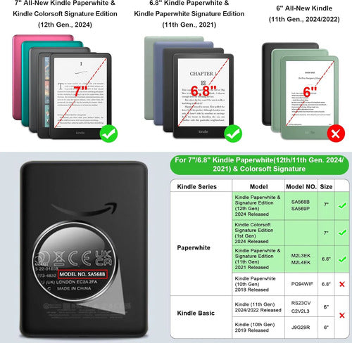 Funda Para Kindle Paperwhite 7 /6.8 Rosa
