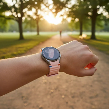 Correas Deportivas Compatibles Con Galaxy Watch 7 6 5 4 Fe Rosa 4.4 Cm