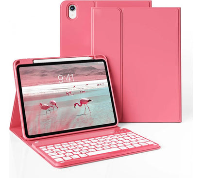 Funda Con Teclado Bluetooth Para iPad Air 11'' M3/m2 & Air Rosa Chicle