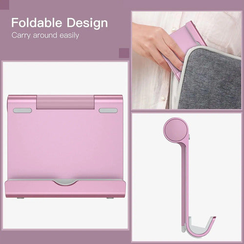 Soporte Ajustable Para Tablet Jetech Oro Rosa