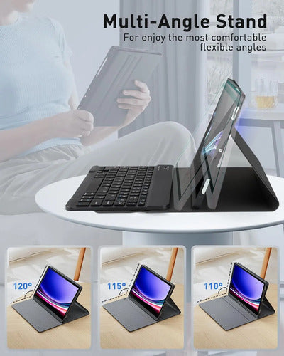 Funda Con Teclado Para Lenovo Tab M11/k11 Lte 2024 11 Negro