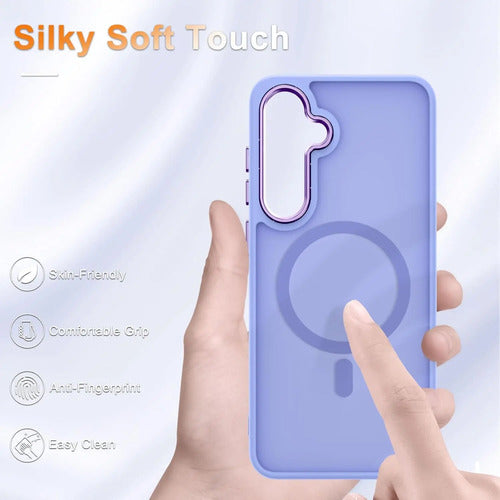 Funda Magnética Mate Para Samsung Galaxy S24 Fe, Lavanda Lavanda