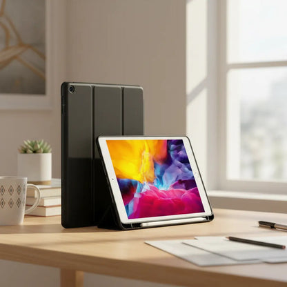 Funda Para iPad 9.7 Con Porta Lápiz Y Protección Completa Negro