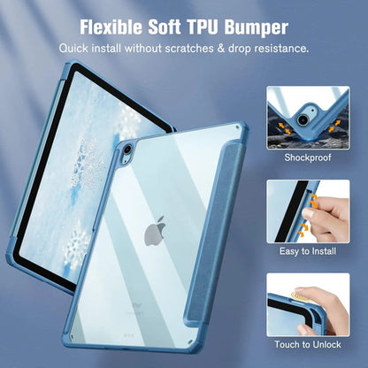 Funda Hybrid Slim Para iPad Air 11' M3/m2, 5ta/4ta. Azul