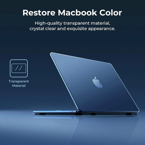Carcasa Funda Transparente Para Macbook Air 13.6' Azul Oscuro