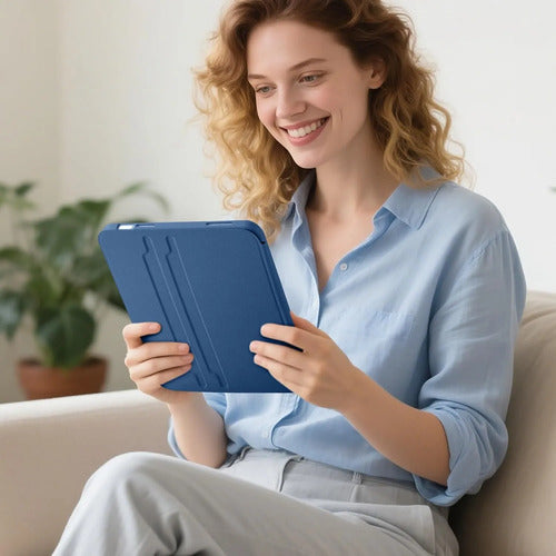 Funda Giratoria Para iPad Azul