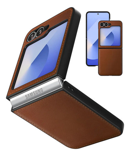 Funda De Cuero Vegano  Para Samsung Galaxy Z Flip 6/7 Fe