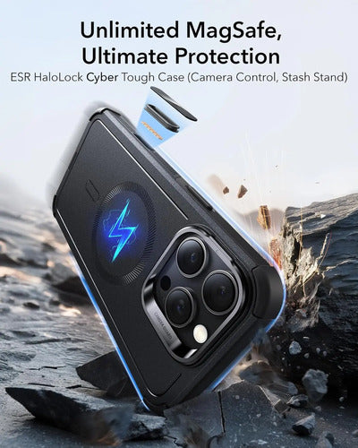 Funda Esr Para iPhone 16 Pro Max Con Soporte Y Control De... Negro