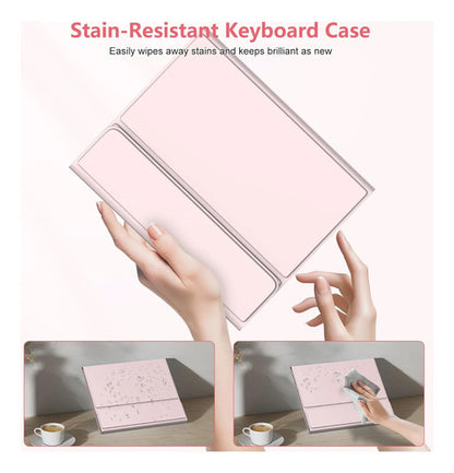 Funda Con Teclado Para iPad Air 11  Y Pro 11 M4 Rosa