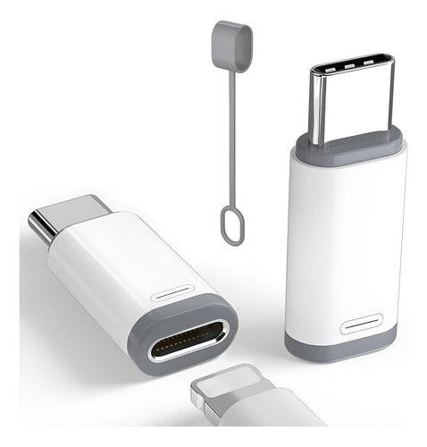 Adaptadores Lightning A Usb C Para iPhone Y Samsung Blanco