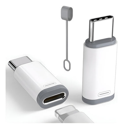 Adaptadores Lightning A Usb C Para iPhone Y Samsung Blanco