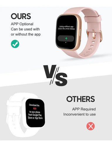 Reloj Inteligente Para Mujer Toobur Color De La Caja Diseño De La Malla Color De La Malla Color Del Bisel