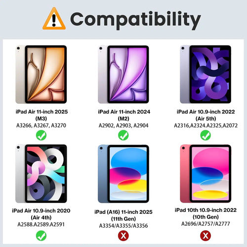 Funda Con Teclado Bluetooth Para iPad Air 11'' M3/m2 & Air Rosa Claro